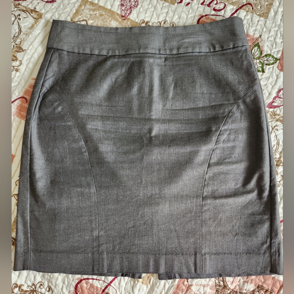 BANANA REPUBLIC GREY STRETCHY pencil Womens SKIRT Office Wear Size 10